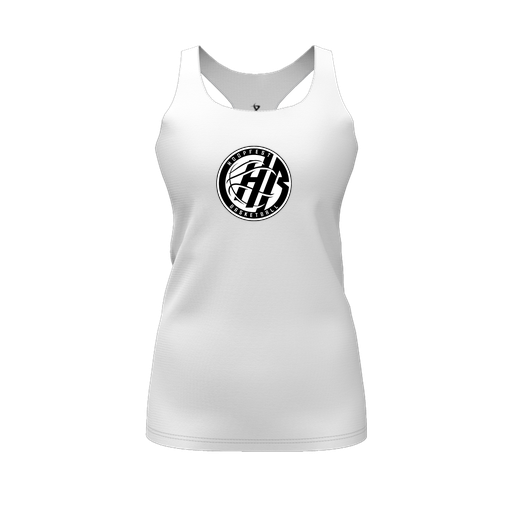 [FT0TRBWH-FYS-LOGO2] Decker Racerback Tank Top (Female Youth S, White, Logo 2)