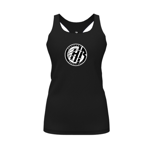 [FT0TRBBK-FYS-LOGO2] Decker Racerback Tank Top (Female Youth S, Black, Logo 2)