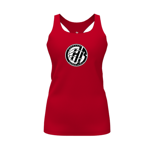 [CUS-DFW-RCBK-PER-RED-FYS-LOGO2] Racerback Tank Top (Female Youth S, Red, Logo 2)