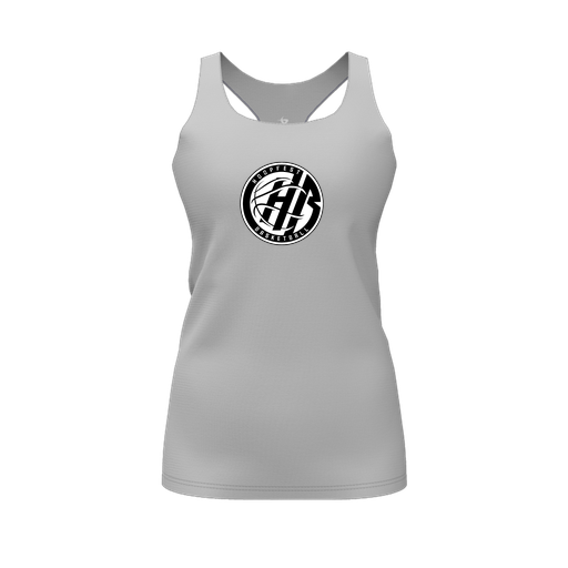 [FT0TRBGY-FYS-LOGO2] Decker Racerback Tank Top (Female Youth S, Gray, Logo 2)