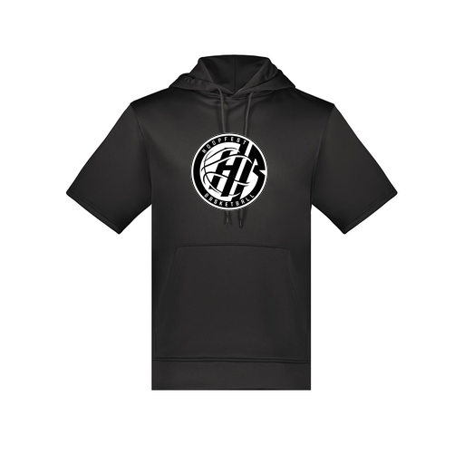 [6871.080.S-LOGO2] Men's Dri Fit Short Sleeve Hoodie (Adult S, Black, Logo 2)