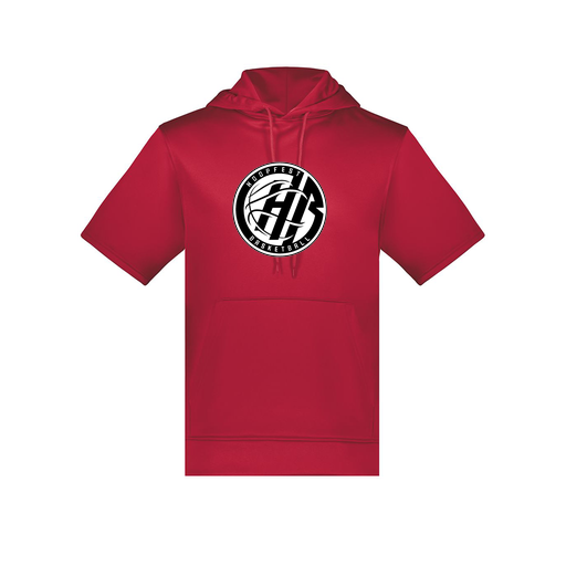 [6871.083.S-LOGO2] Men's Dri Fit Short Sleeve Hoodie (Adult S, Red, Logo 2)