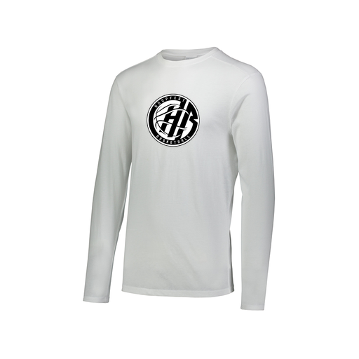 [3075.005.XS-LOGO2] Men's LS Ultra-blend T-Shirt (Adult XS, White, Logo 2)