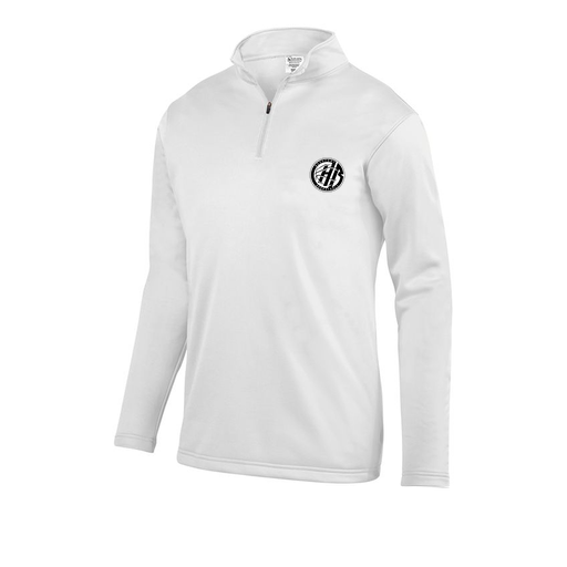 [FOLQFFWH-AS-LOGO2] Decker Men's FlexFleece 1/4 Zip (Adult S, White, Logo 2)