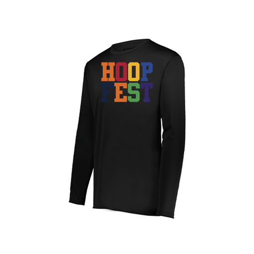 [222823.080.S-LOGO1] Youth LS Smooth Sport Shirt (Youth S, Black, Logo 1)
