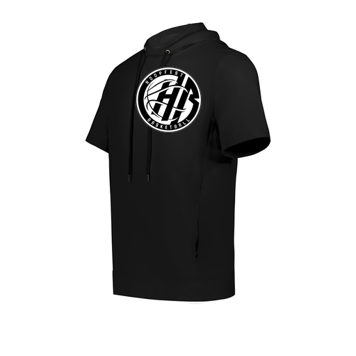 [222605.080.S-LOGO2] YOUTH VENTURA SOFT KNIT SHORT SLEEVE HOODIE (Youth S, Black, Logo 2)