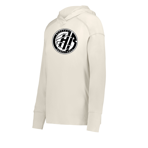 [222798-WHT-FAXS-LOGO2] Ladies Ventura Thin Knit Hoodie (Female Adult XS, White, Logo 2)