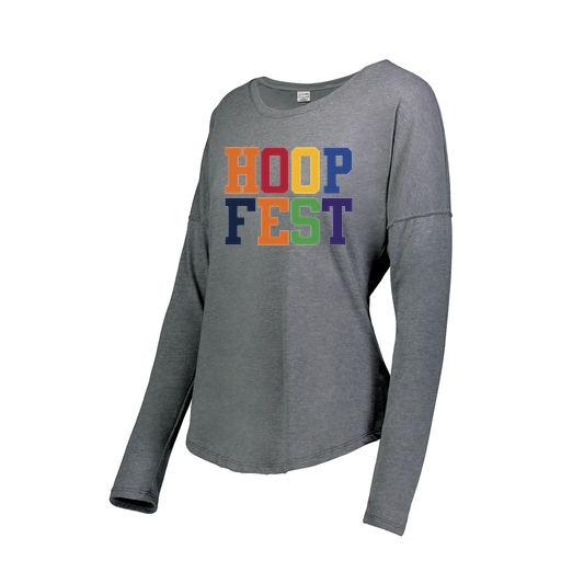 [3077.013.XS-LOGO1] Ladies LS Ultra-blend T-Shirt (Female Adult XS, Gray, Logo 1)